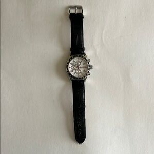 Men's 32 Degrees Black Leather Strap Watch